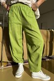 Gaberdine Shelby Barrel Pant Olive